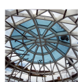 Prefab Steel Space Frame Dome Structure Glass Atrium Roof For Sale